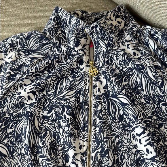 Lilly Pulitzer Koala Navy and White Half Zip - Picture 2 of 5